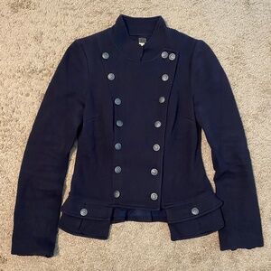 Free People Military Jacket, Navy, Size 8
